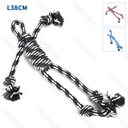Nobleza Rope toys L38cm Blue&White Red&Black White&Grey White&Black