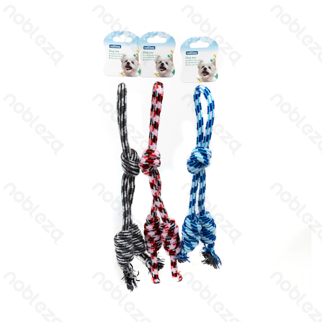 Nobleza Seilspielzeug L43cm Blau&amp;Weiß; Rot&amp;Schwarz; Weiß&amp;Grau; Weiß&amp;Schwarz;