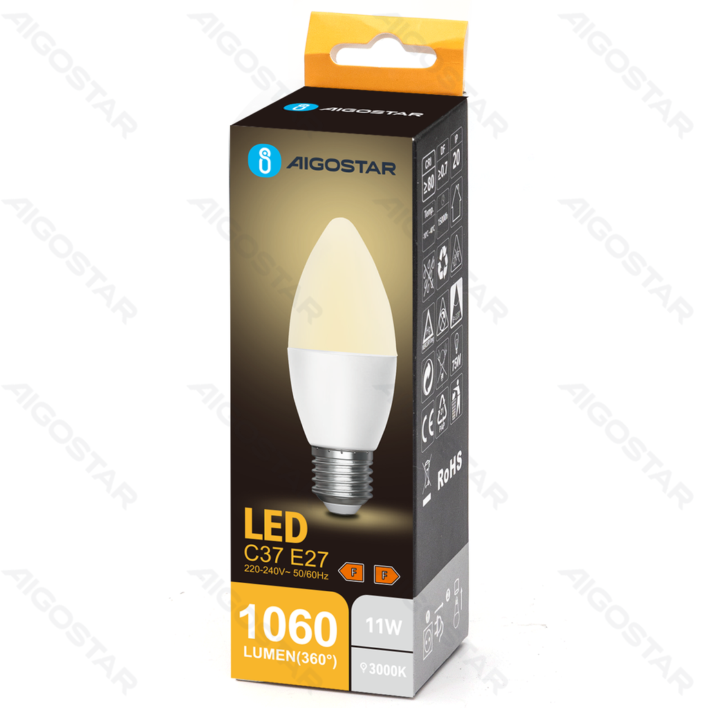 [B1010526L] Aigostar LED lamp C37 E27 11W 3000K