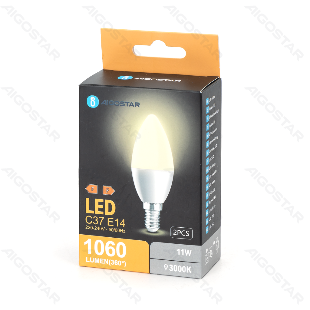 Aigostar LED lamp C37 11W 3000K 1060lm E14