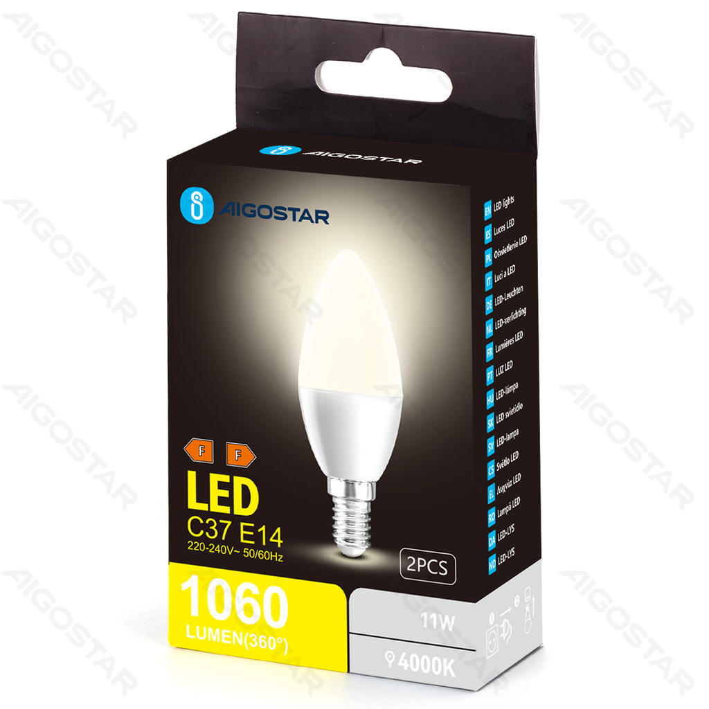 Aigostar LED C37 E14 11W 4000K 2 st