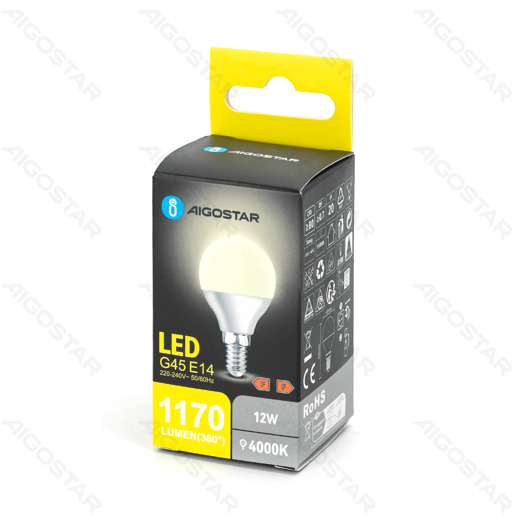 Aigostar LED lamp G45 12W 4000K 1170lm E14