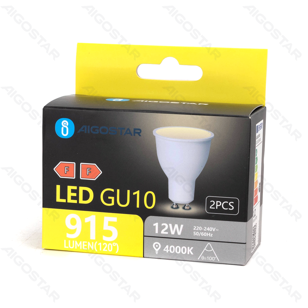 Aigostar LED GU10 12W 4000K 915lm 2pcs