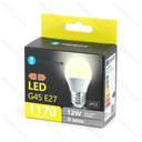 Ampoule LED G45 12 W, 4 000 K, 1 170 lm, culot E27, lot de 2