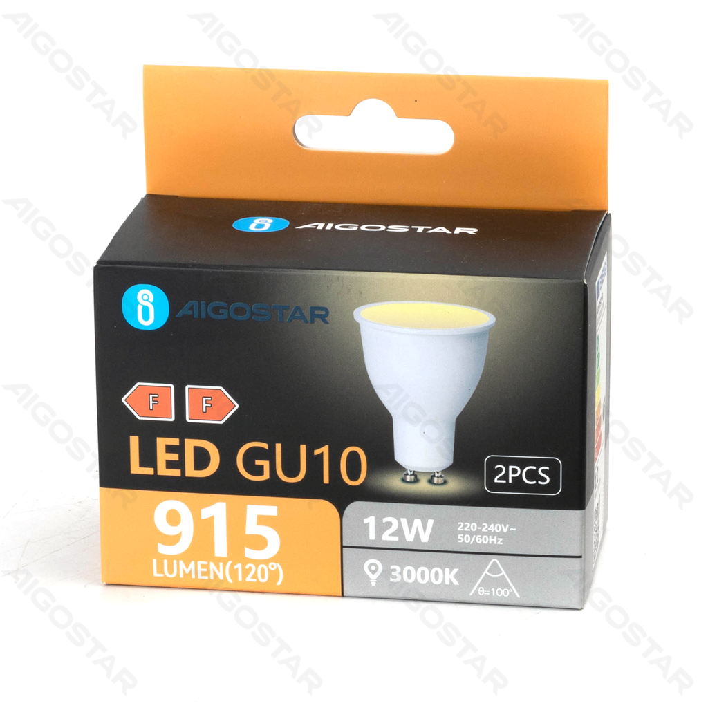 Aigostar LED GU10 12W 3000K 2st