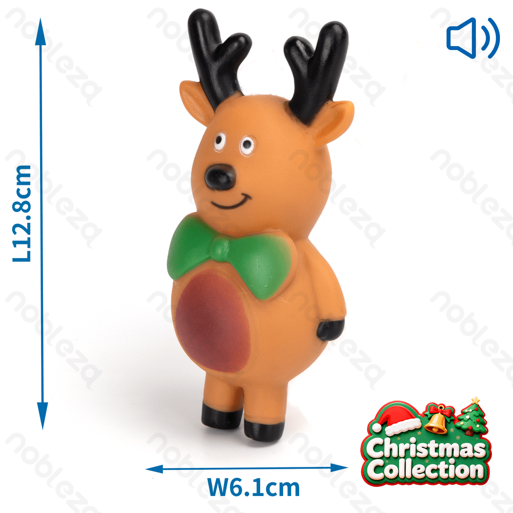 Aigostar Squeaky toy Vinyl Christmas elk L12.8*W6.1cm Brown