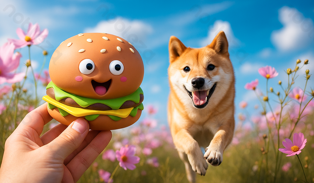 Aigostar Hondenspeelgoed in de vorm van een hamburger