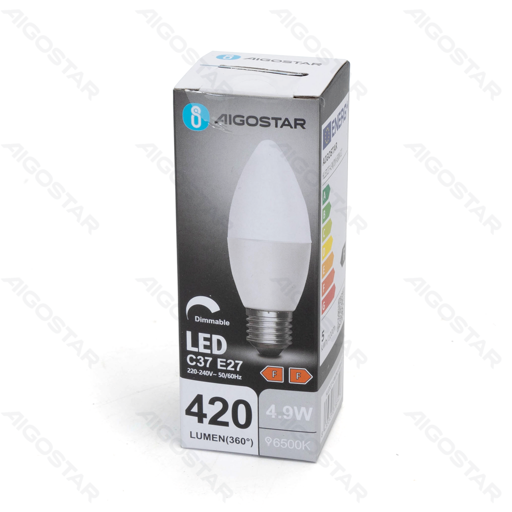 Aigostar Dimbare LED-lamp C37 E27 4 9W 6500K