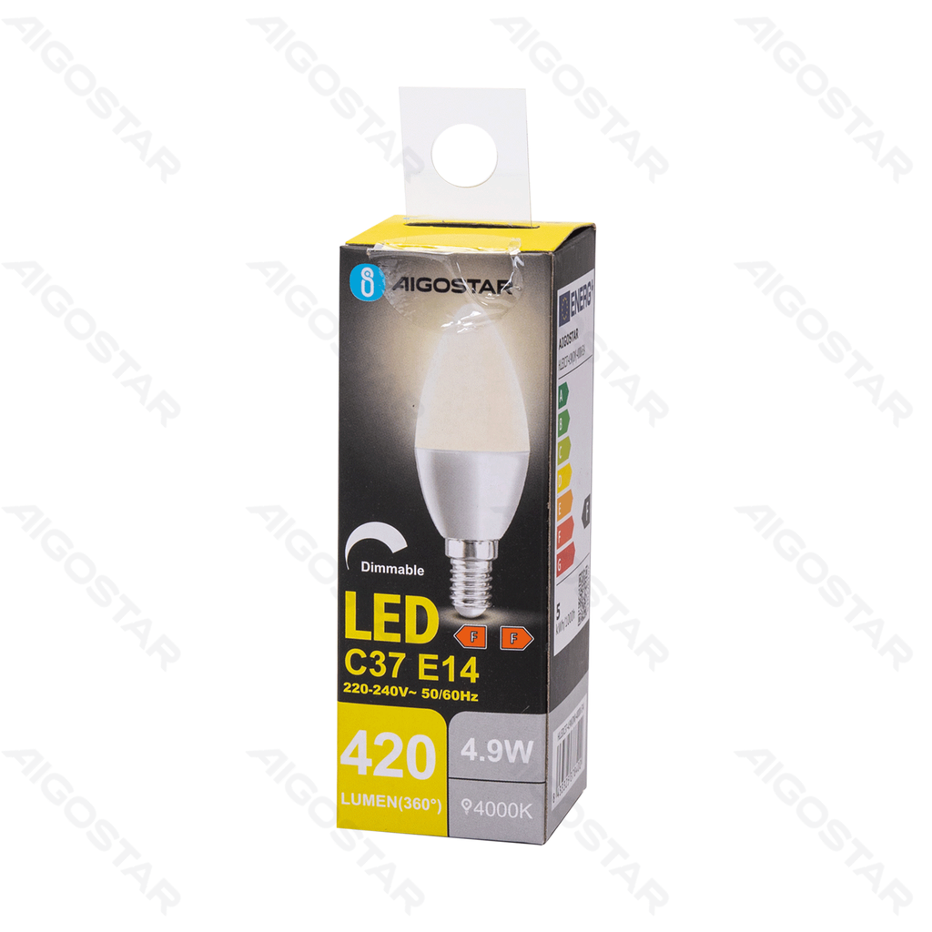 Aigostar Dimbare LED-lamp C37 E14 4 9W 4000K