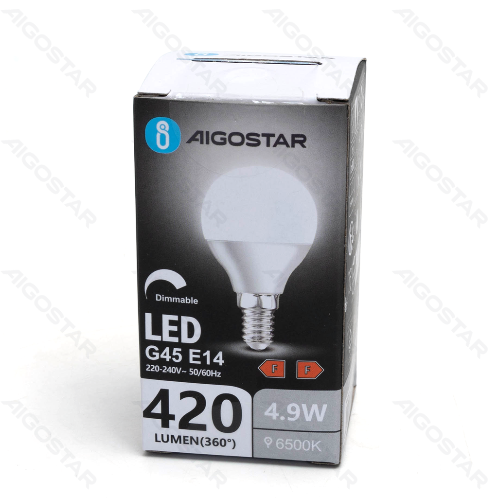 Aigostar Dimbare LED-lamp G45 E14 4 9W 6500K