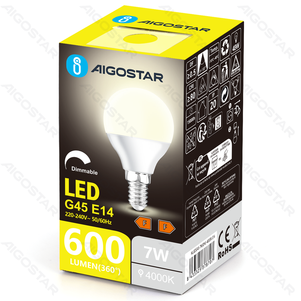 Dimmbare LED-Lampe G45 E14 7 W 4000 K