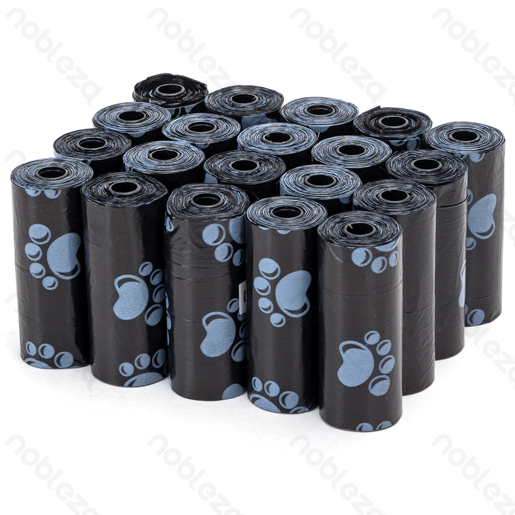 [B40703ZO4] Aigostar Waste bags Printed patterns W23*L32cm 0.8 mil Black 20pcs