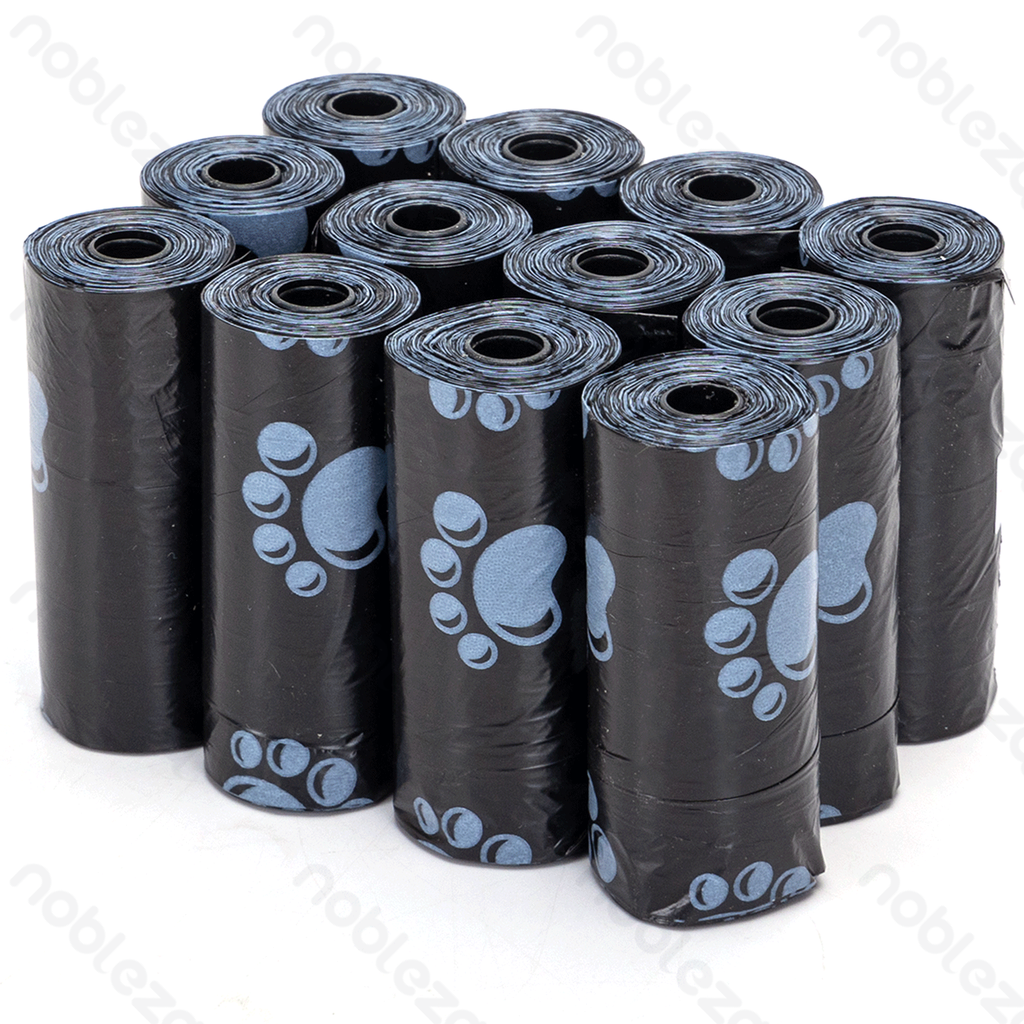 [B40703ZO2] Aigostar Waste bags Printed patterns W23*L32cm 0.8 mil Black 12pcs