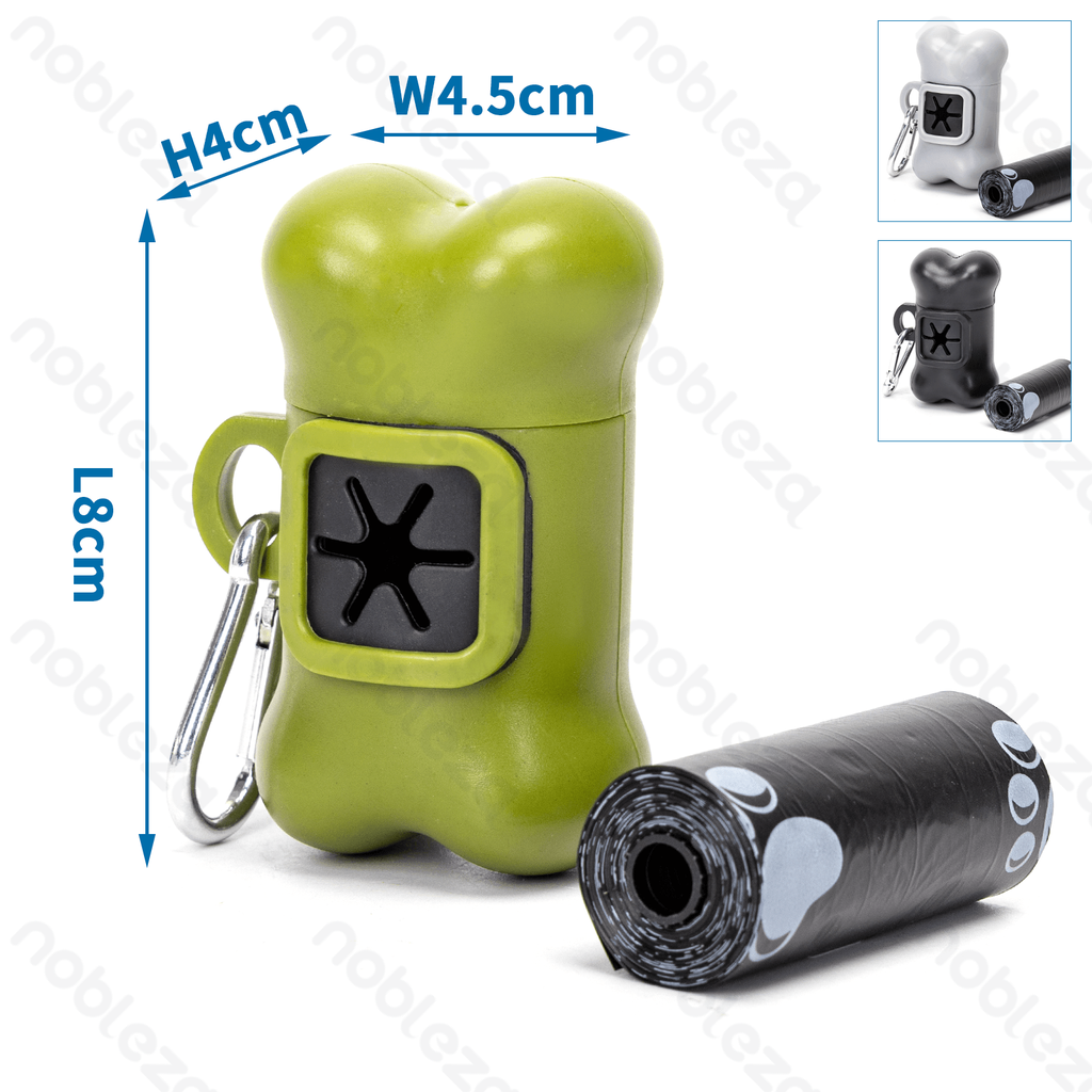 [B40703ZO6] Nobleza Trash Bag Holder L8 x W4.5 x H4 cm Black, Gray, and Green