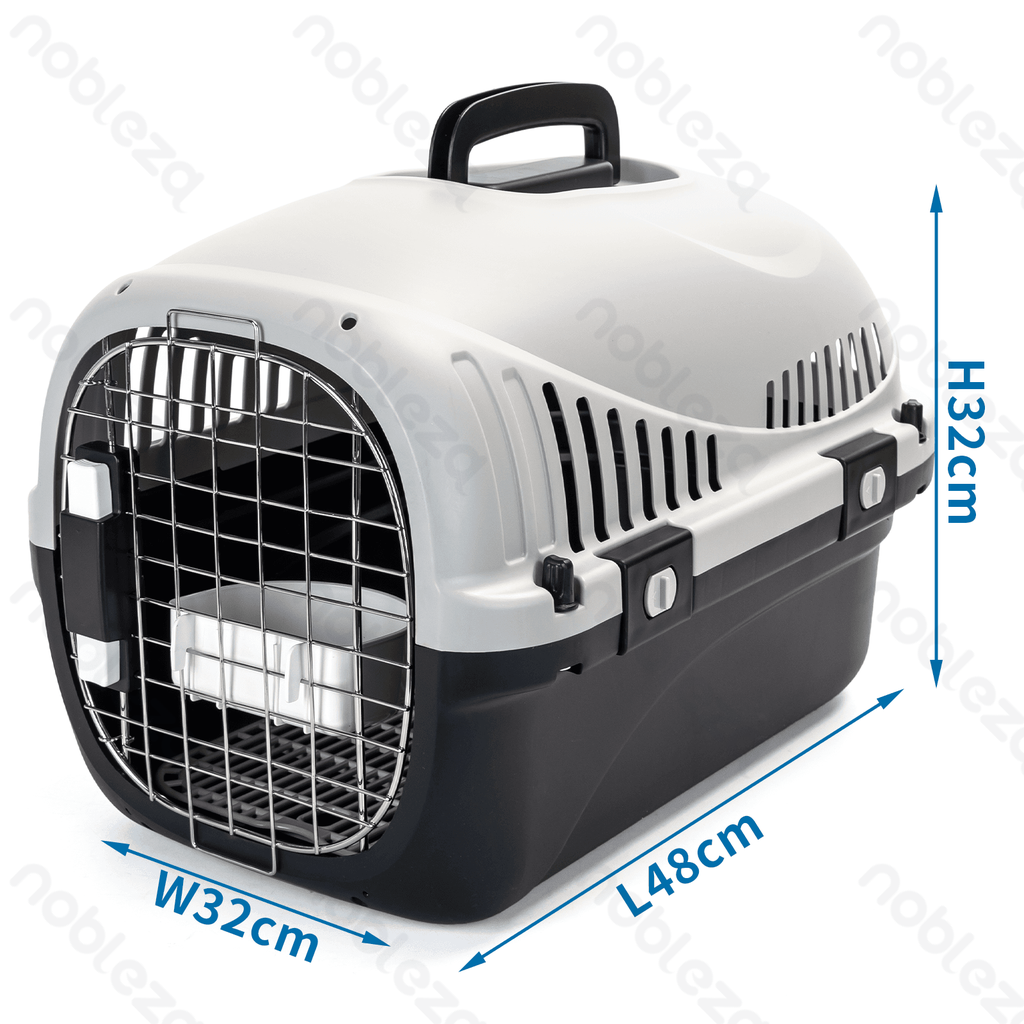 [B40707S0Q] Cage de transport Nobleza avec compartiment amovible résistant à l'urine pour les animaux de compagnie en avion