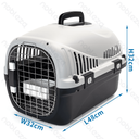 Aigostar Transportkooi met uitneembaar urinebestendig onderdeel voor huisdieren op het vliegtuig