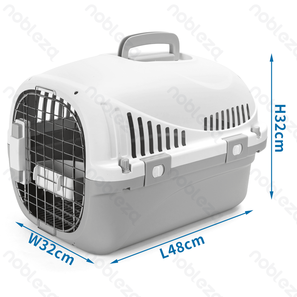 [B40707S0P] Cage de transport Nobleza avec compartiment amovible résistant à l'urine pour les animaux de compagnie en avion