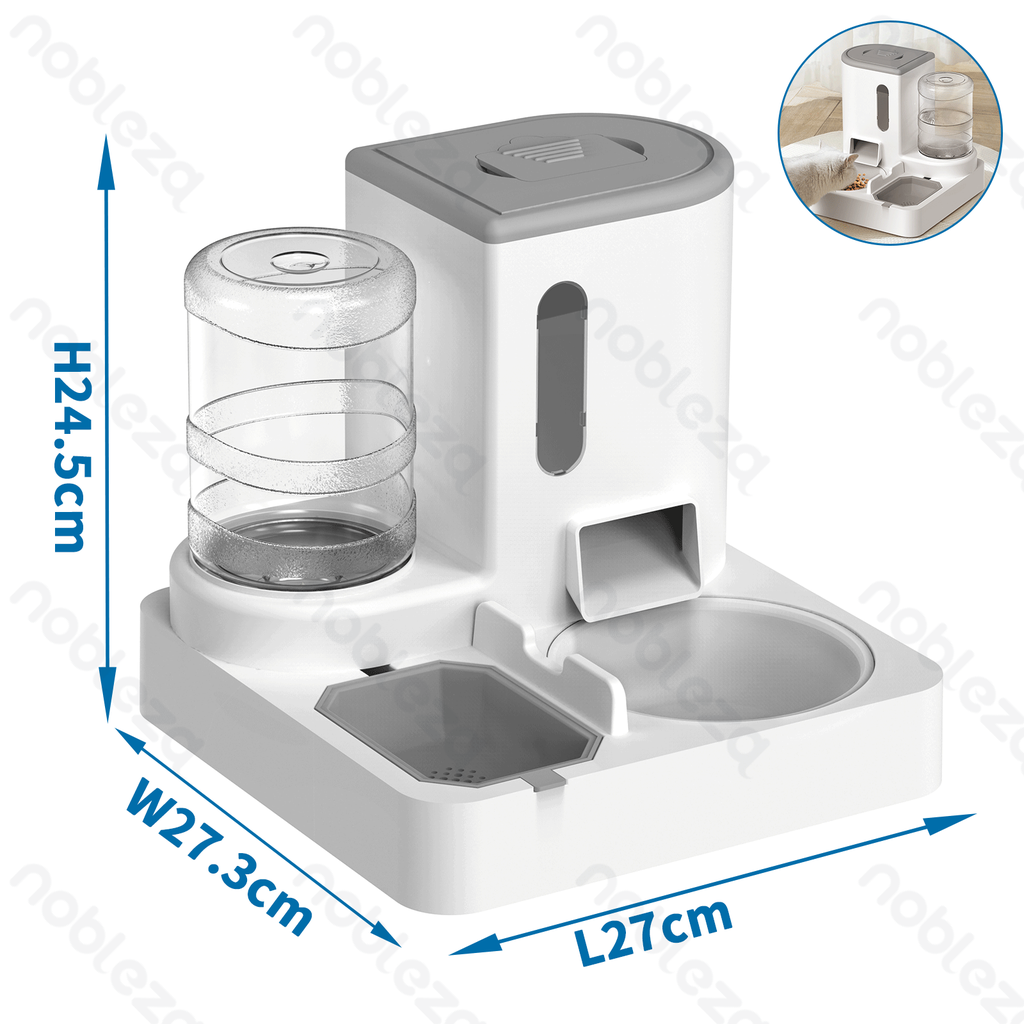 [B40303P7I] Distributeur de nourriture 2 en 1 Nobleza pour animaux de compagnie