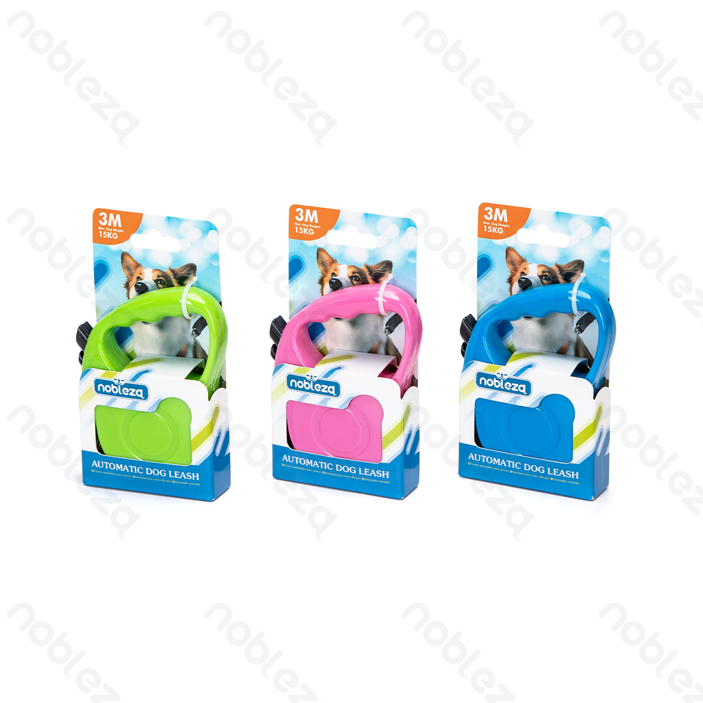 [B40707P28] Nobleza Intrekbare hondenriem voor honden tot 15kg 3M