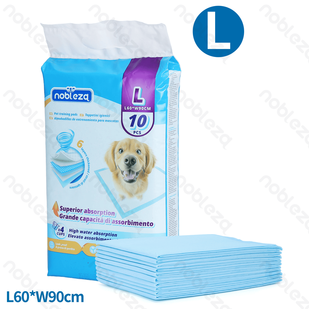 [B40704OW4] Tapis Nobleza Pet L 60 x 90 cm Blanc et bleu ; 10 pièces