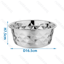 Aigostar Anti-slip huisdierenkom met verdikt diamantpatroon