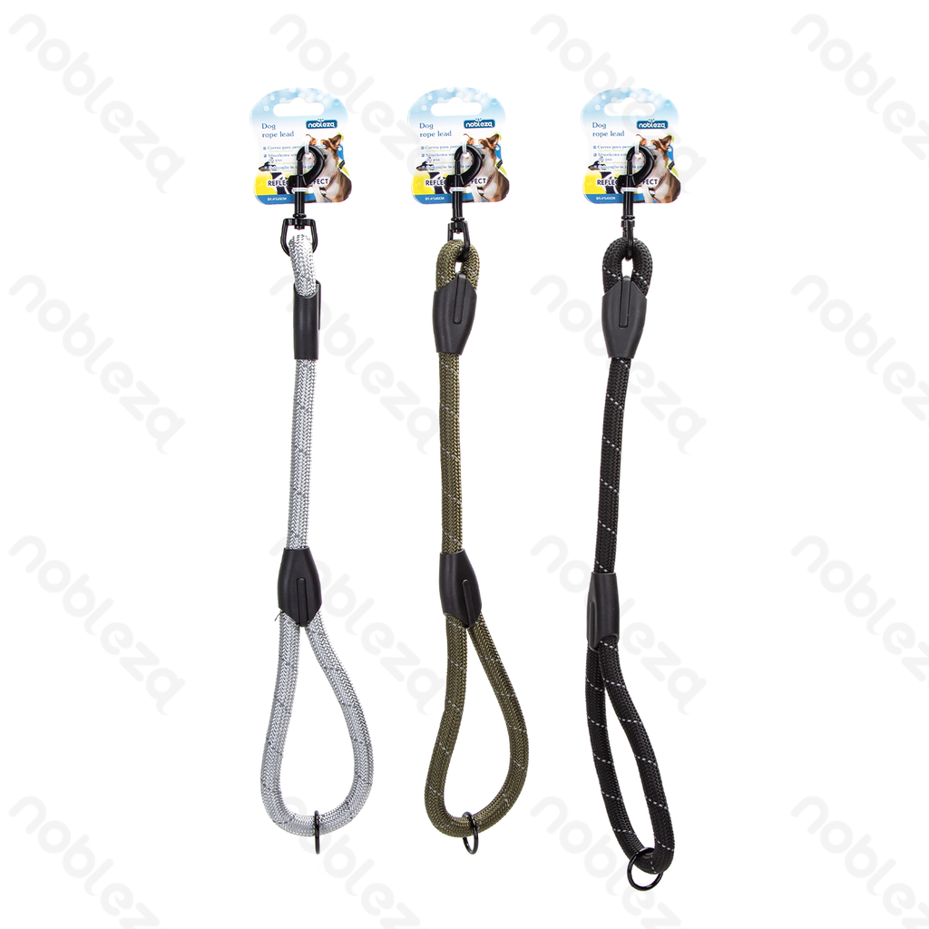 Nobleza Reflecterende korte leiband van rond touw