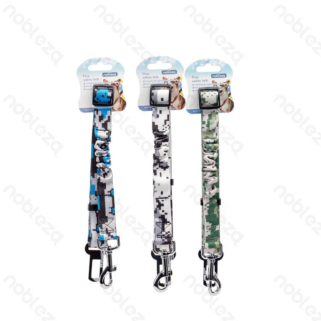 [B40707PQ2] Nobleza Elastic Safety Harness for Pets in the Car