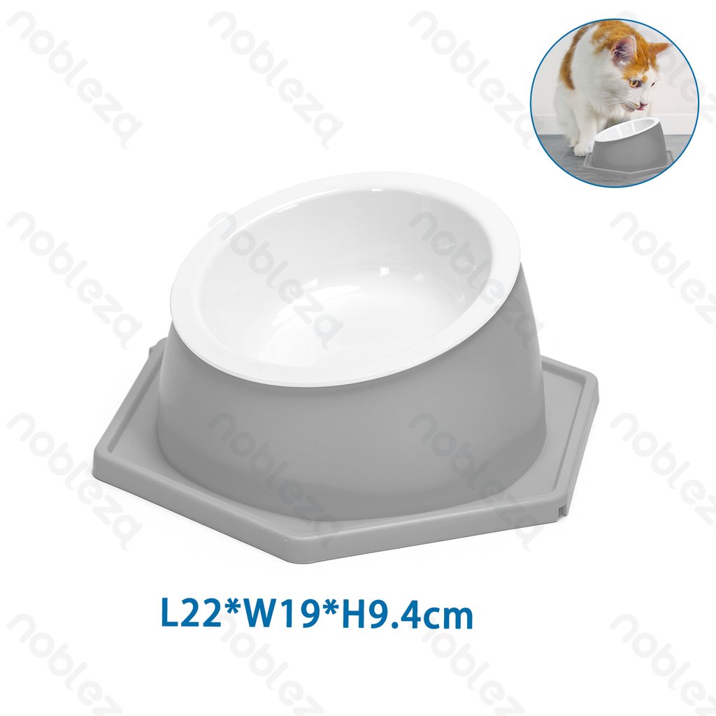 [B40303P8F] Nobleza Raised Cat Bowl