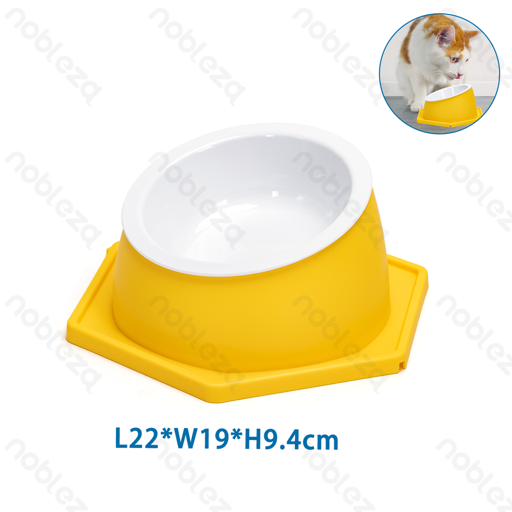 [B40303P8E] Nobleza Raised Cat Bowl