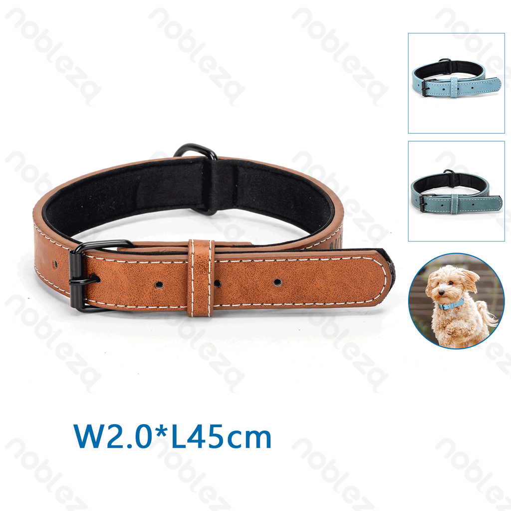 [B40707P7S] Nobleza Hondenhalsband van pu-materiaal