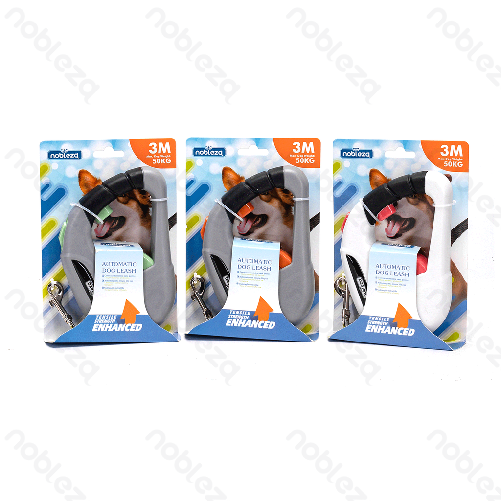 [B40707P1W] Laisse rétractable Nobleza pour chiens jusqu'à 50 kg 3M