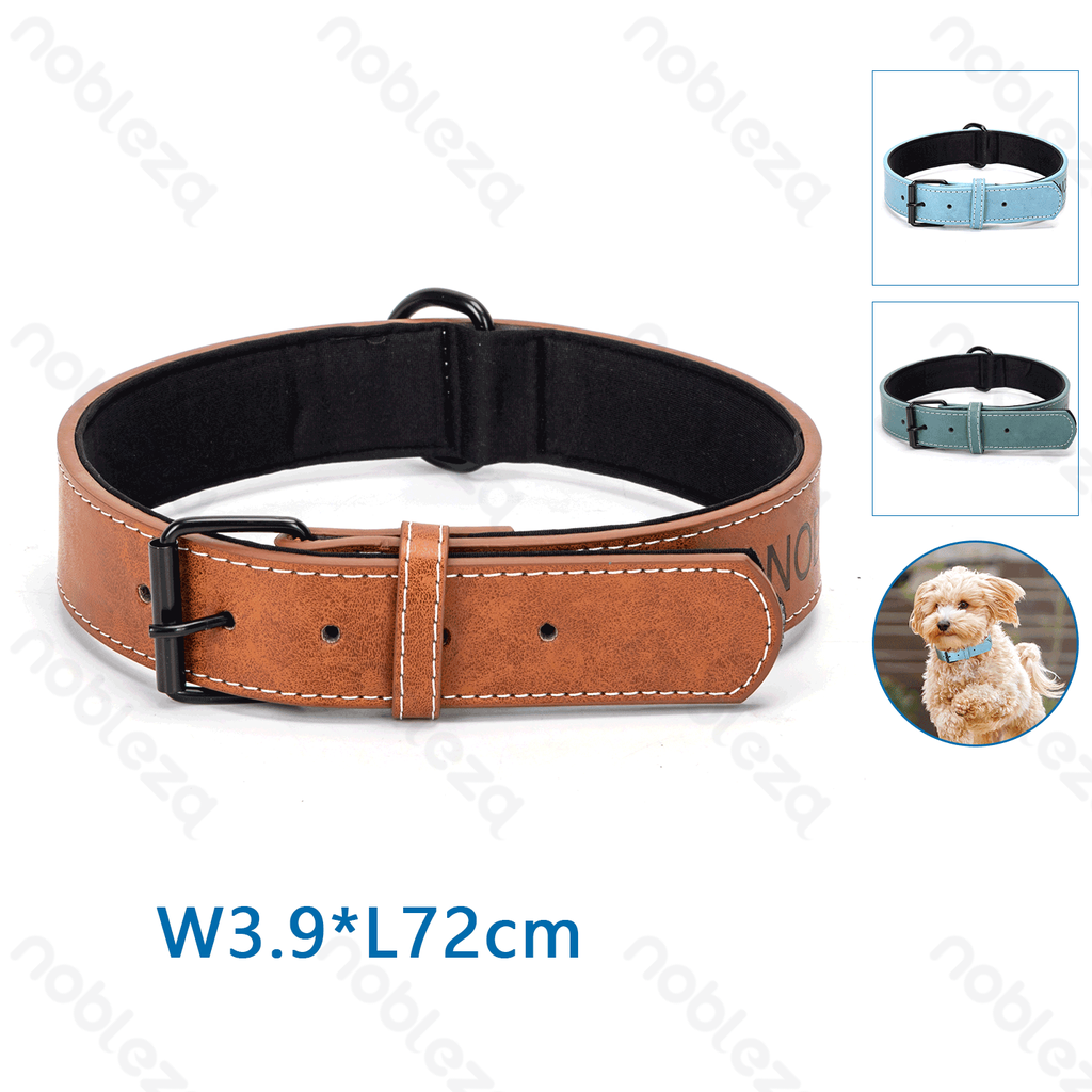 [B40707P7W] Nobleza Hondenhalsband van pu-materiaal