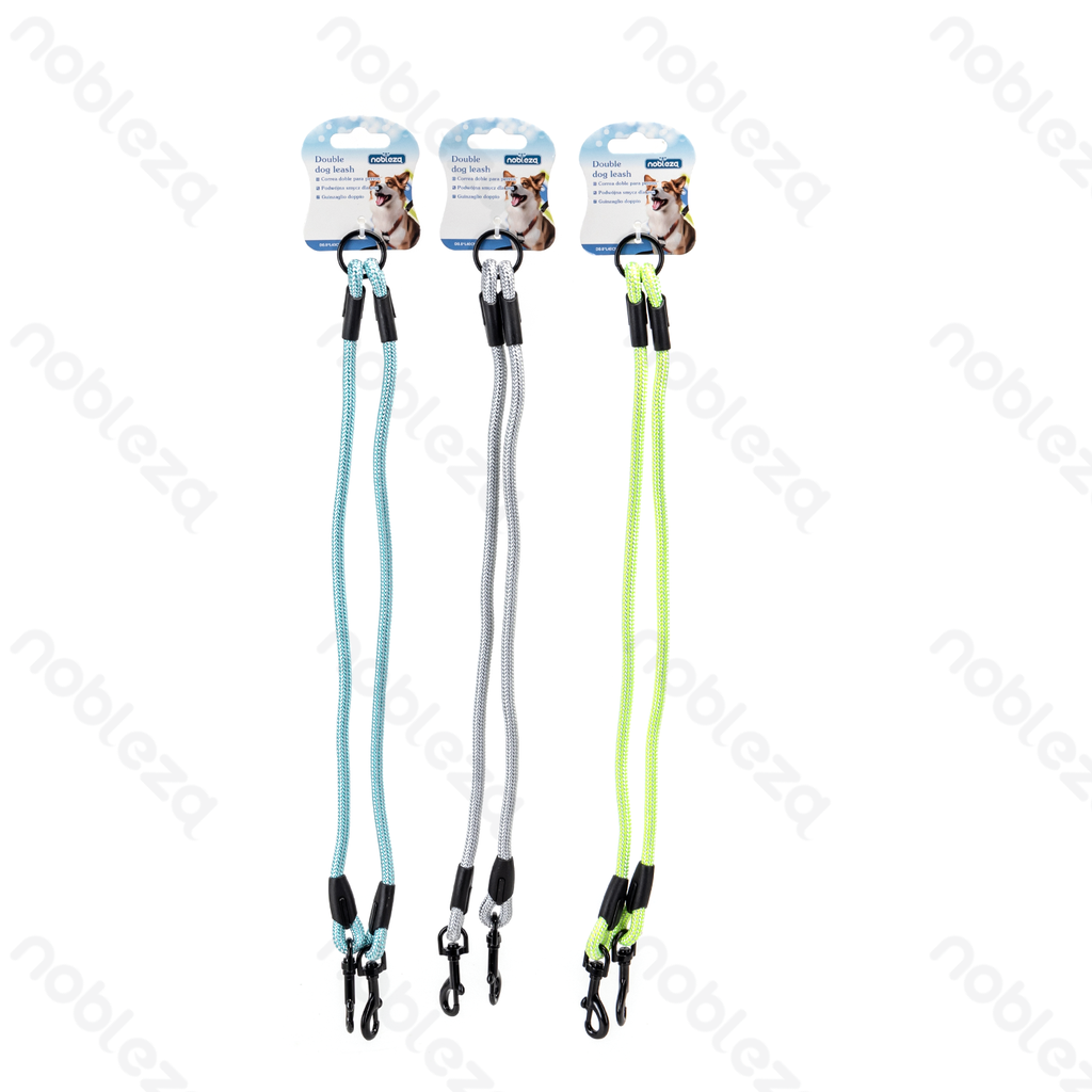 [B40707P9D] Nobleza Dubbele hondenriem