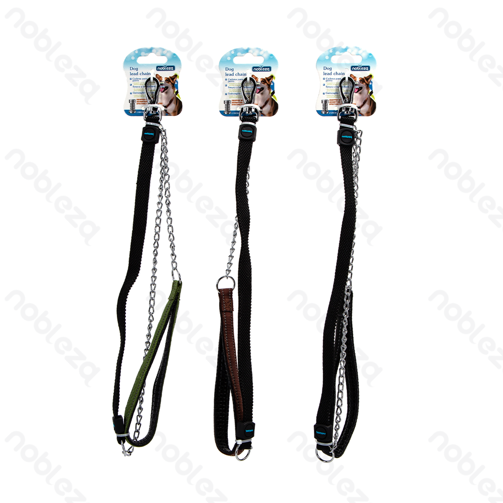 [B40707P9N] Nobleza Elastische hondenriem ketting