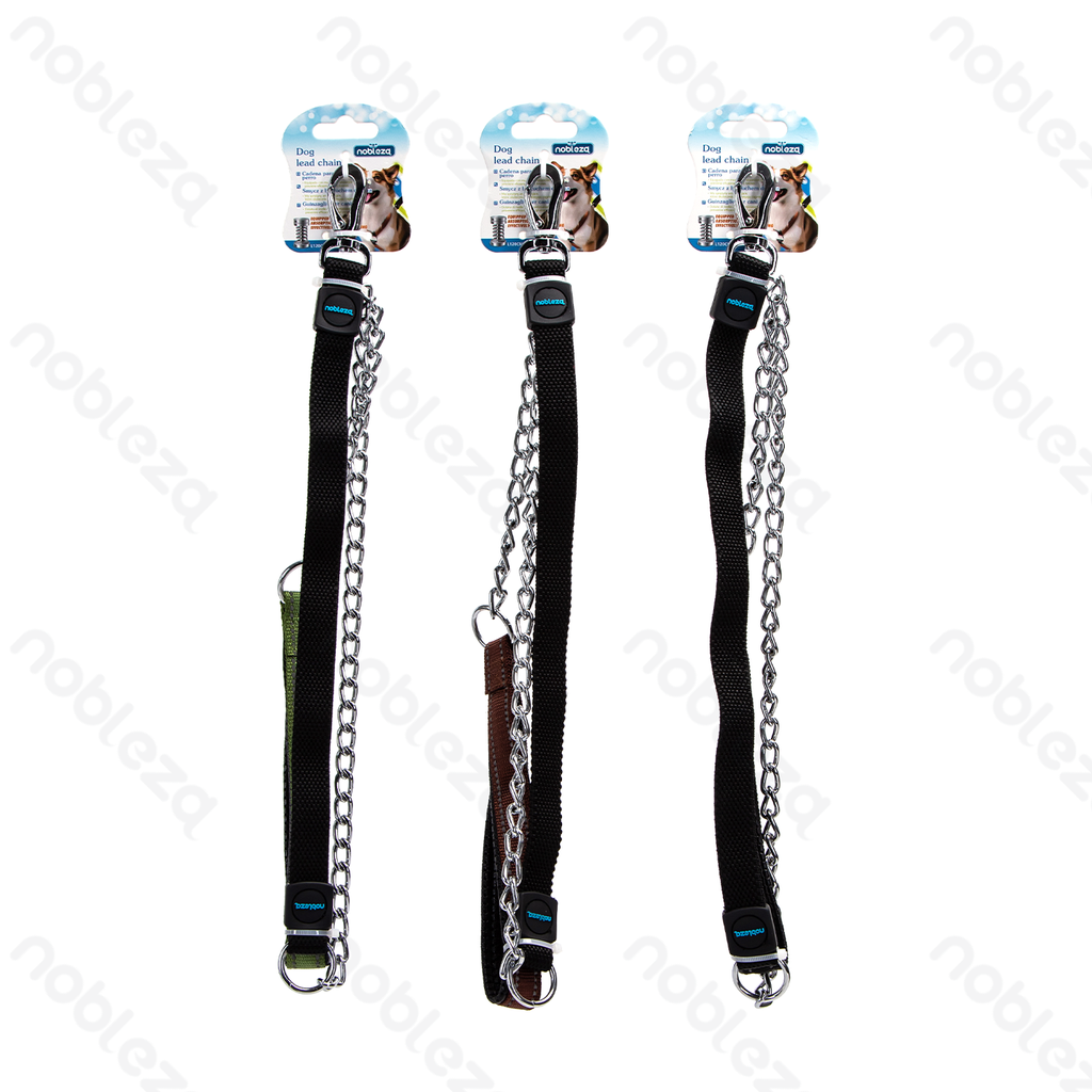 [B40707P9O] Nobleza Elastische hondenriem ketting