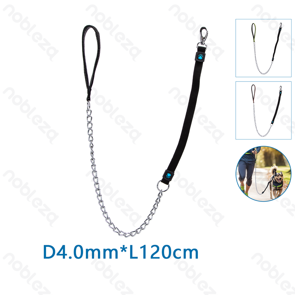 [B40707P9P] Nobleza Elastische hondenriem ketting
