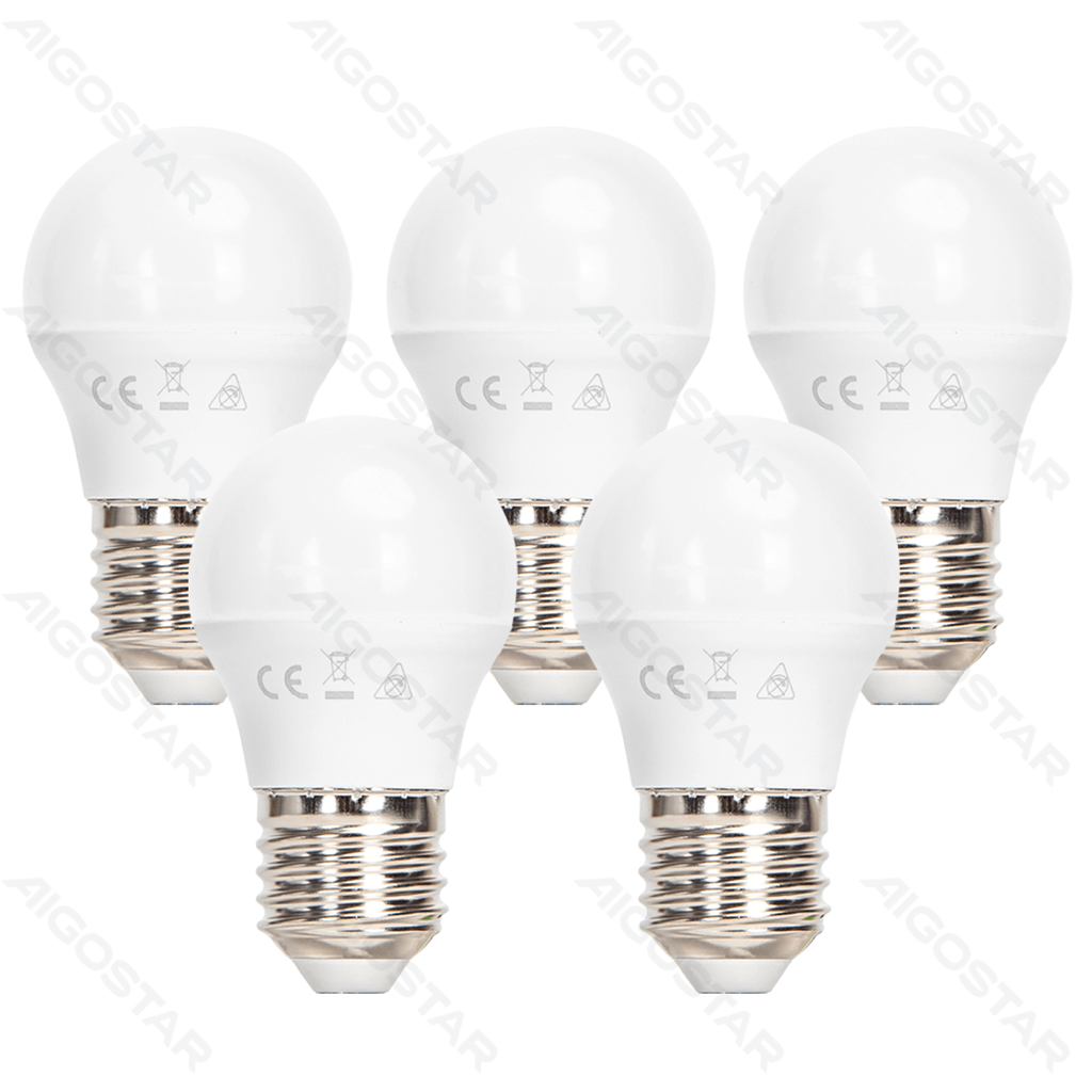 LED G45 E27 6W 3000K 5st