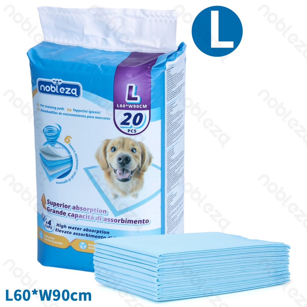 Nobleza Pet Mat L 60" x 90" White &amp; Blue; 20 pcs