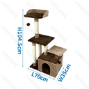 Nobleza Drielaags klimrek voor katten met kattenbak