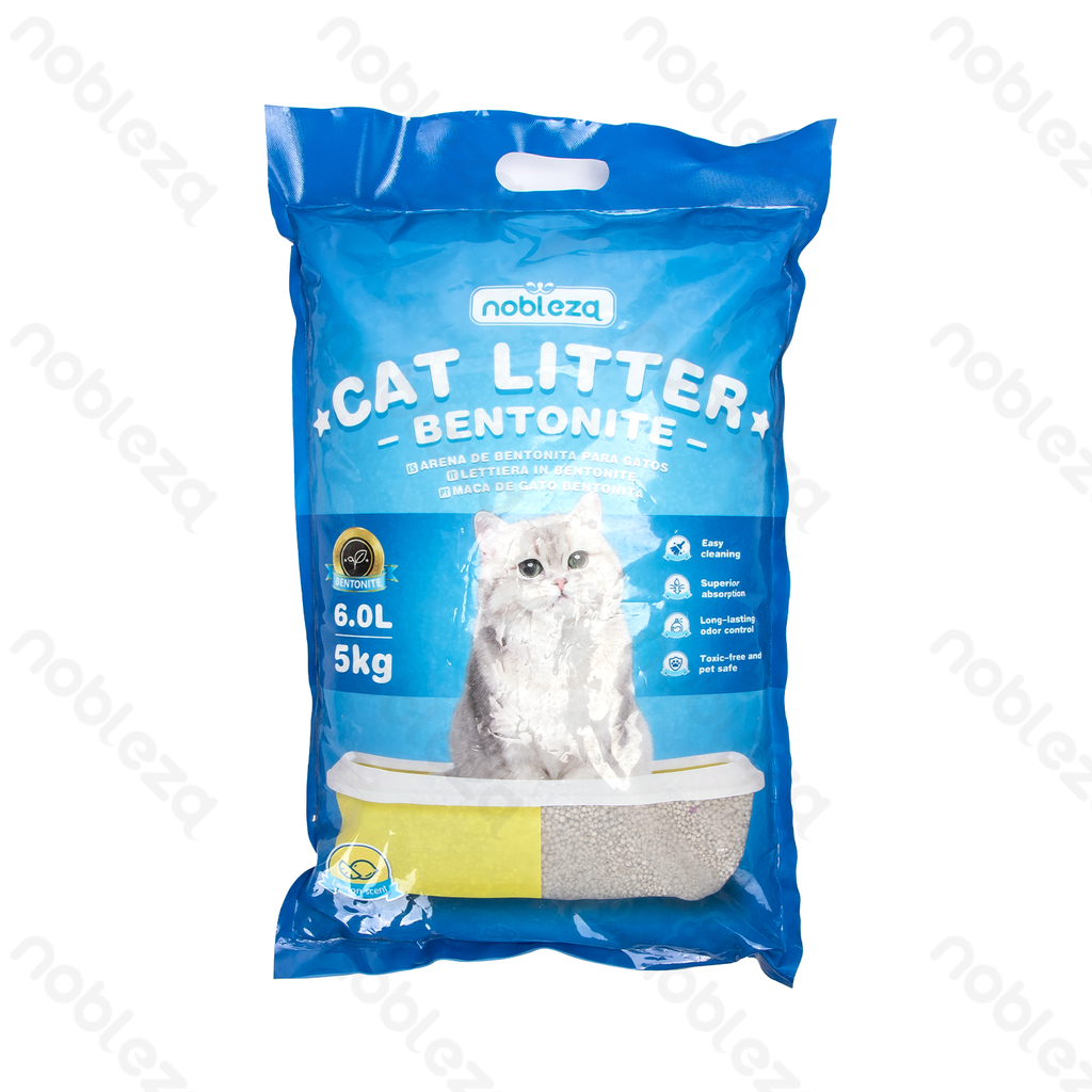 [B40304O4J] Litière pour chat à l'odeur de citron et à base de bentonite Nobleza