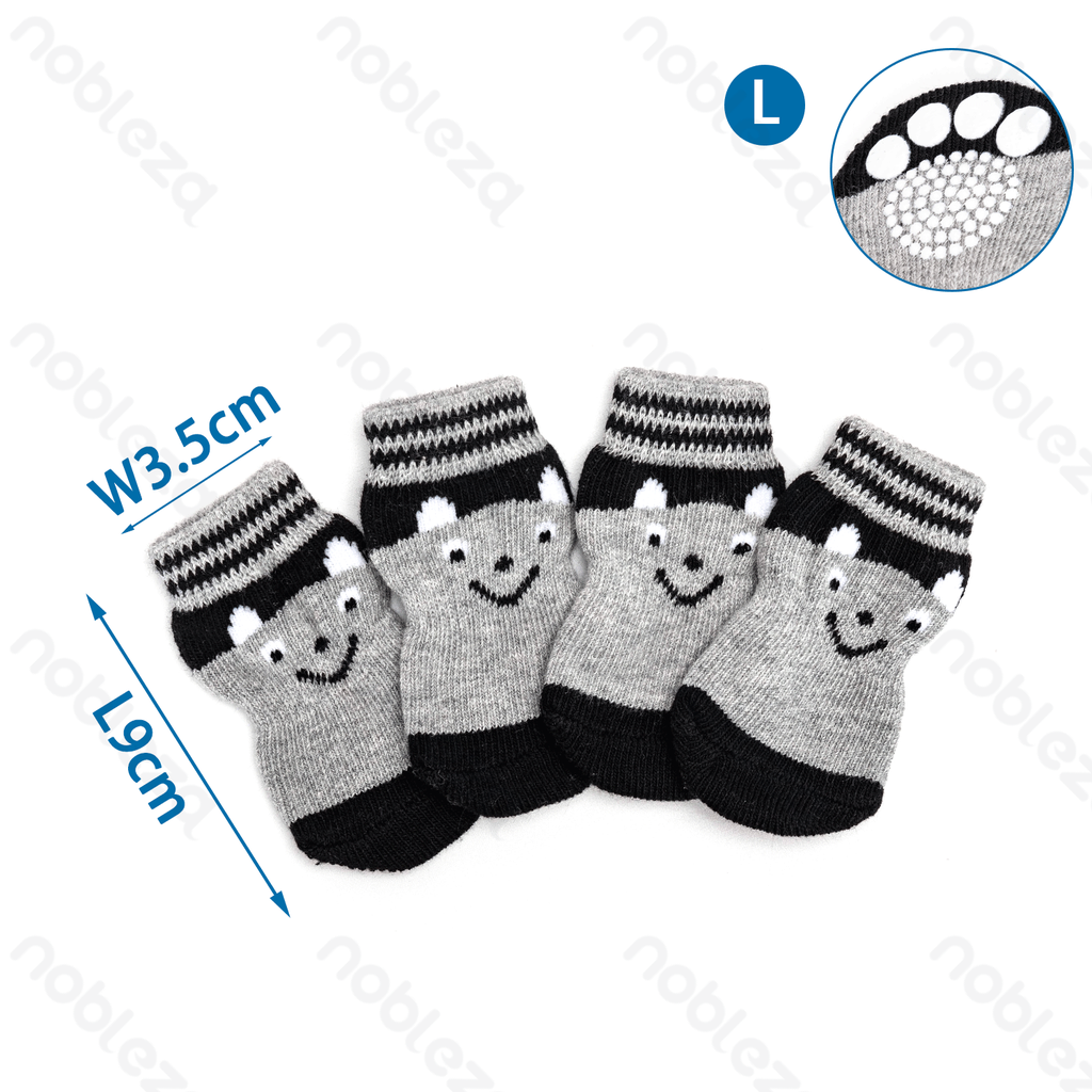 [B40701NB1] Nobleza Pet Socks with Animal Print