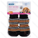 Nobleza Pet Socks with a Striped Pattern