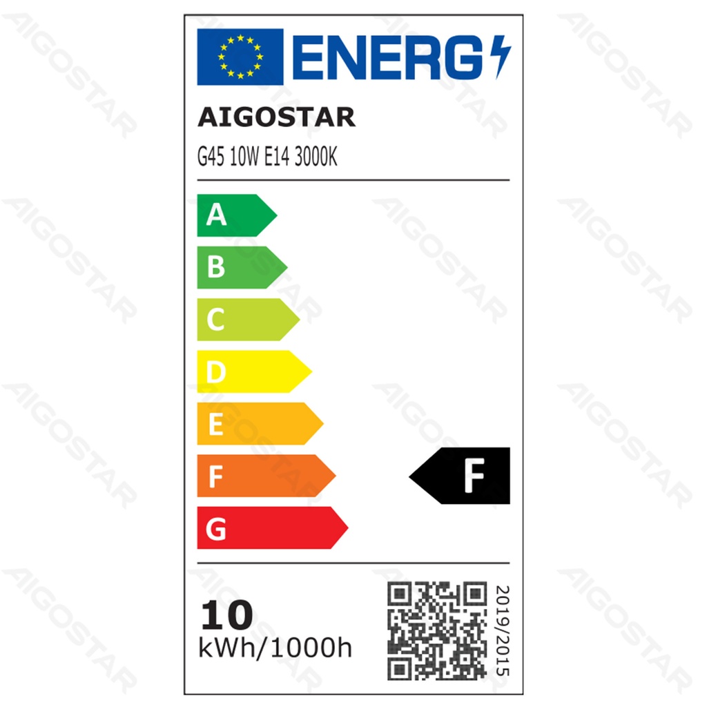 Aigostar LED G45 E14 10W 3000K