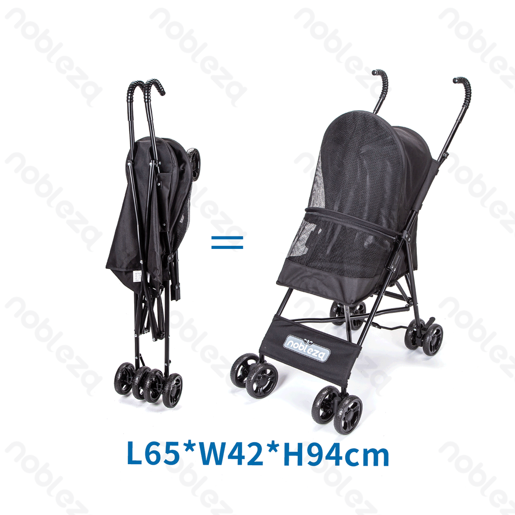 [B40707LX8] Nobleza Schwarzer Kinderwagen