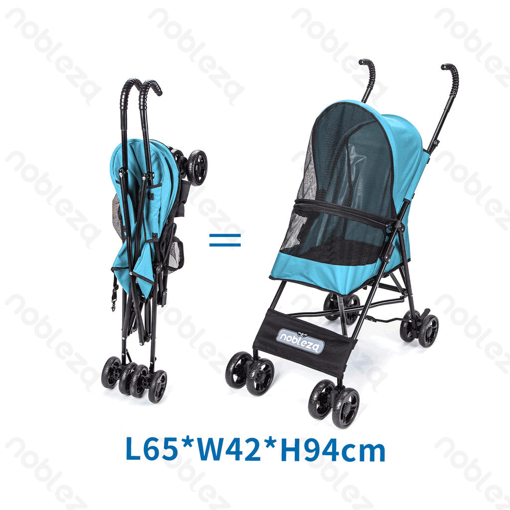 [B40707LX9] Nobleza Light Blue Pet Stroller