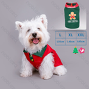 Nobleza Tennisshirt voor huisdieren met kerstmotieven L-35cm/XL-40cm/XXL-45cm rood/groen