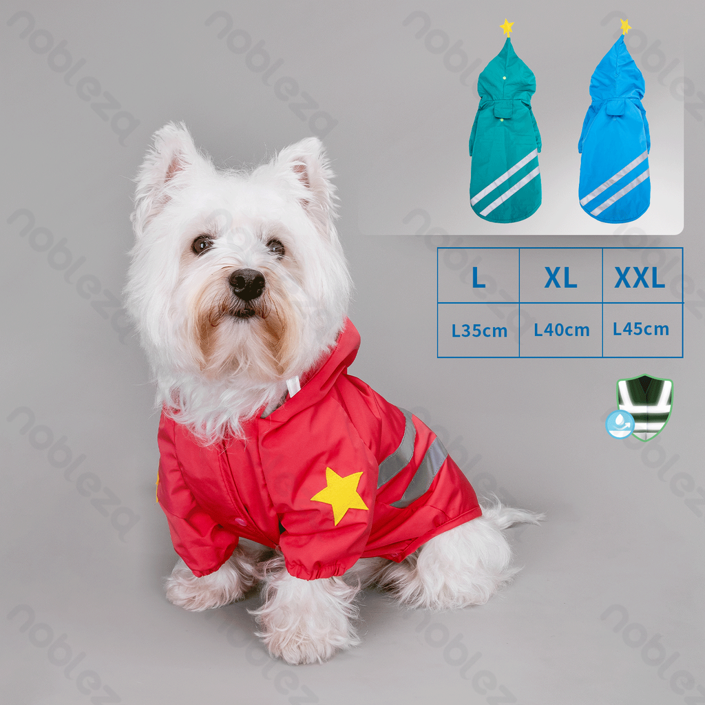 [B40701J9J] Aigostar Regenjas voor huisdieren met buikflap L-35cm/XL-40cm/XXL-45cm