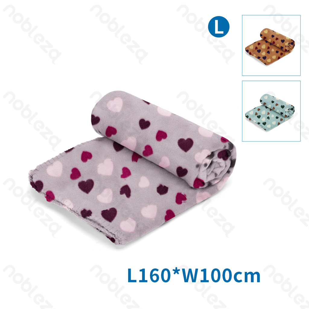 [B40703L2I] Couverture Nobleza à motif de cœurs pour animaux de compagnie