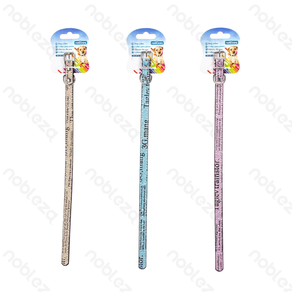 [B40707KF8] Aigostar PU lederen hondenhalsband met letterprint