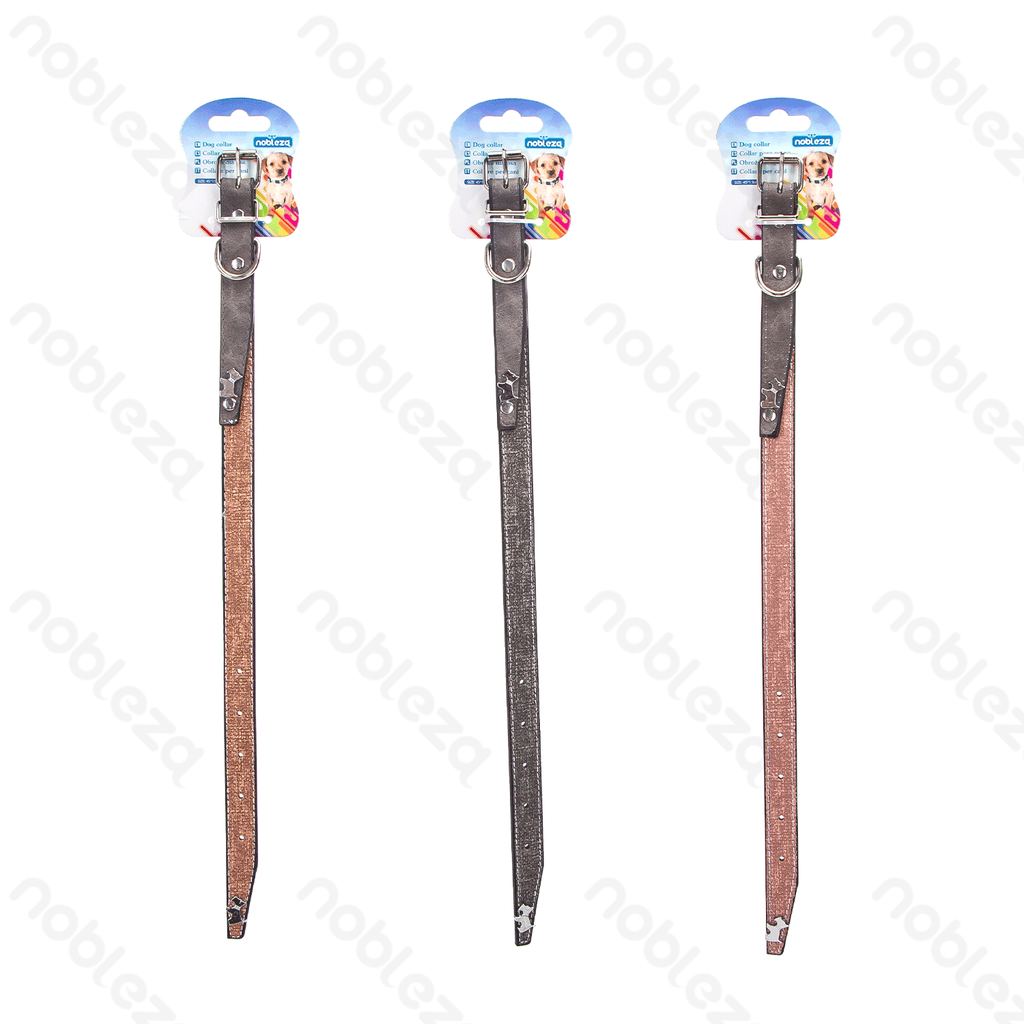 [B40707KG2] Nobleza PU lederen stevige hondenhalsband